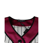 Dolce & Gabbana Multicolor Logo Jersey Button V-neck T-shirt TSH87308-40