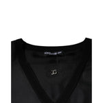 Dolce & Gabbana Black Cotton Square Neck Short Sleeve T-shirt TSH87310-50