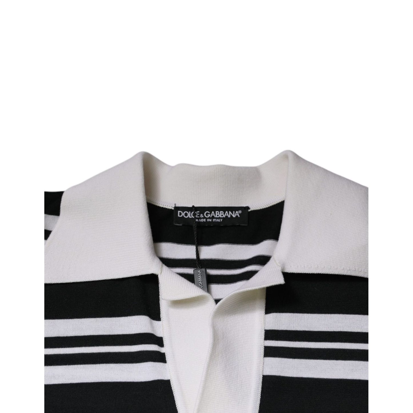 Dolce & Gabbana Multicolor Stripe Collared Polo T-shirt TSH87334-48