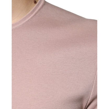 Dolce & Gabbana Brown Cotton Short Sleeves Round Neck T-shirt