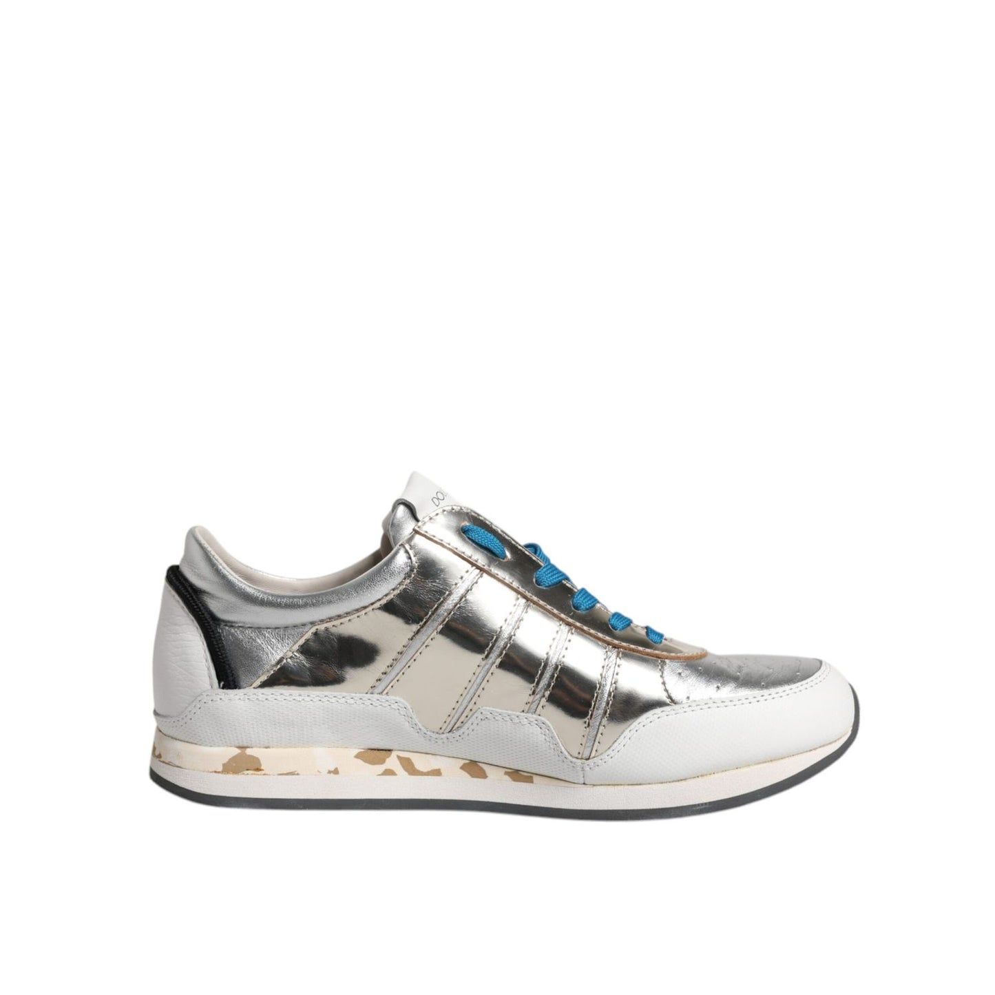 Dolce & Gabbana Multicolor Leather Low Top Sneakers Shoes LA12047-40