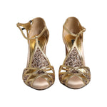 Dolce & Gabbana Beige Crystal Embellished Satin Leather Pumps Shoes LA12055-35