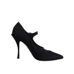 Dolce & Gabbana Black Mary Jane Stretch Crystal Pumps Shoes LA12061-38