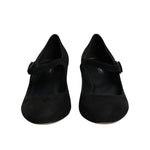Dolce & Gabbana Black Suede Leather Block Heels Pumps Shoes LA12082-41