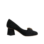 Dolce & Gabbana Black Brocade Crystals Heels Pumps Shoes LA12090-37.5