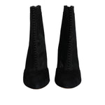 Dolce & Gabbana Black Mesh Stiletto Heels Ankle Boots Shoes LA12122-41