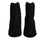Dolce & Gabbana Black Mesh Stiletto Heels Ankle Boots Shoes LA12127-40