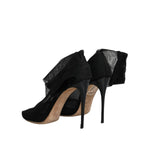 Dolce & Gabbana Black Nylon Stretch Mesh Sock Boots Shoes LA12131-39