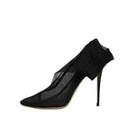 Dolce & Gabbana Black Nylon Stretch Mesh Sock Boots Shoes LA12131-39