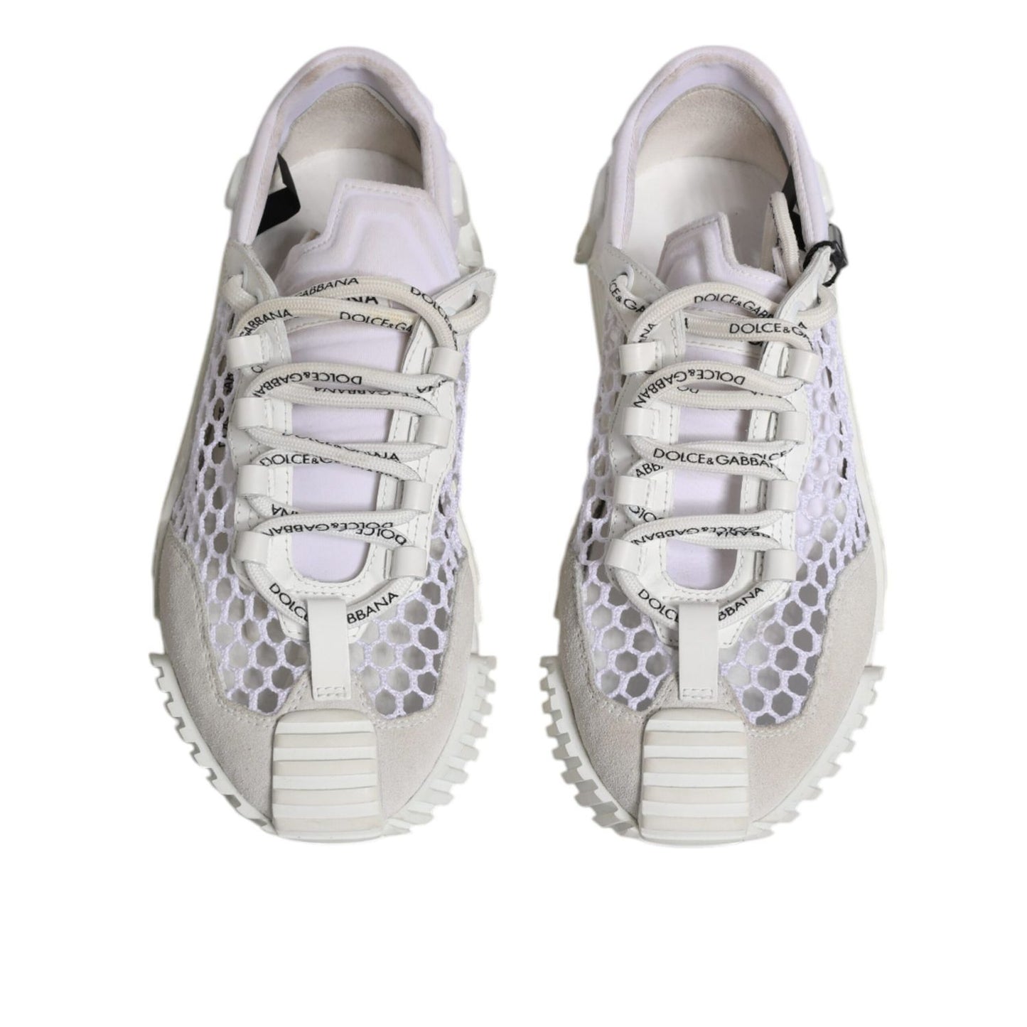 Dolce & Gabbana White Mesh NS1 Low Top Sports Sneaker Shoes LA12205-35