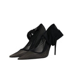Dolce & Gabbana Black Viscose Mesh Sock Style Boots Shoes LA12208-38