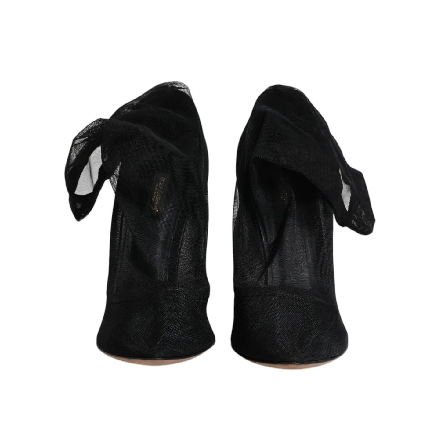 Dolce & Gabbana Black Nylon Mesh Sock Style Boots Shoes LA12247-40
