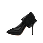 Dolce & Gabbana Black Nylon Mesh Sock Style Boots Shoes LA12247-40