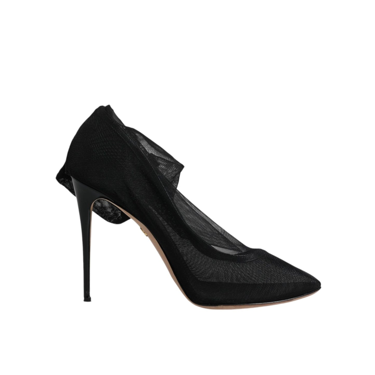 Dolce & Gabbana Black Nylon Mesh Sock Style Boots Shoes