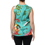 Dolce & Gabbana Multicolor Vegetables Sleeveless Tank Top TSH86837-38