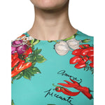 Dolce & Gabbana Multicolor Vegetables Sleeveless Tank Top TSH86837-38