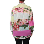 Dolce & Gabbana Multicolor Floral Patchwork Ascot Collar Top TSH86848-36