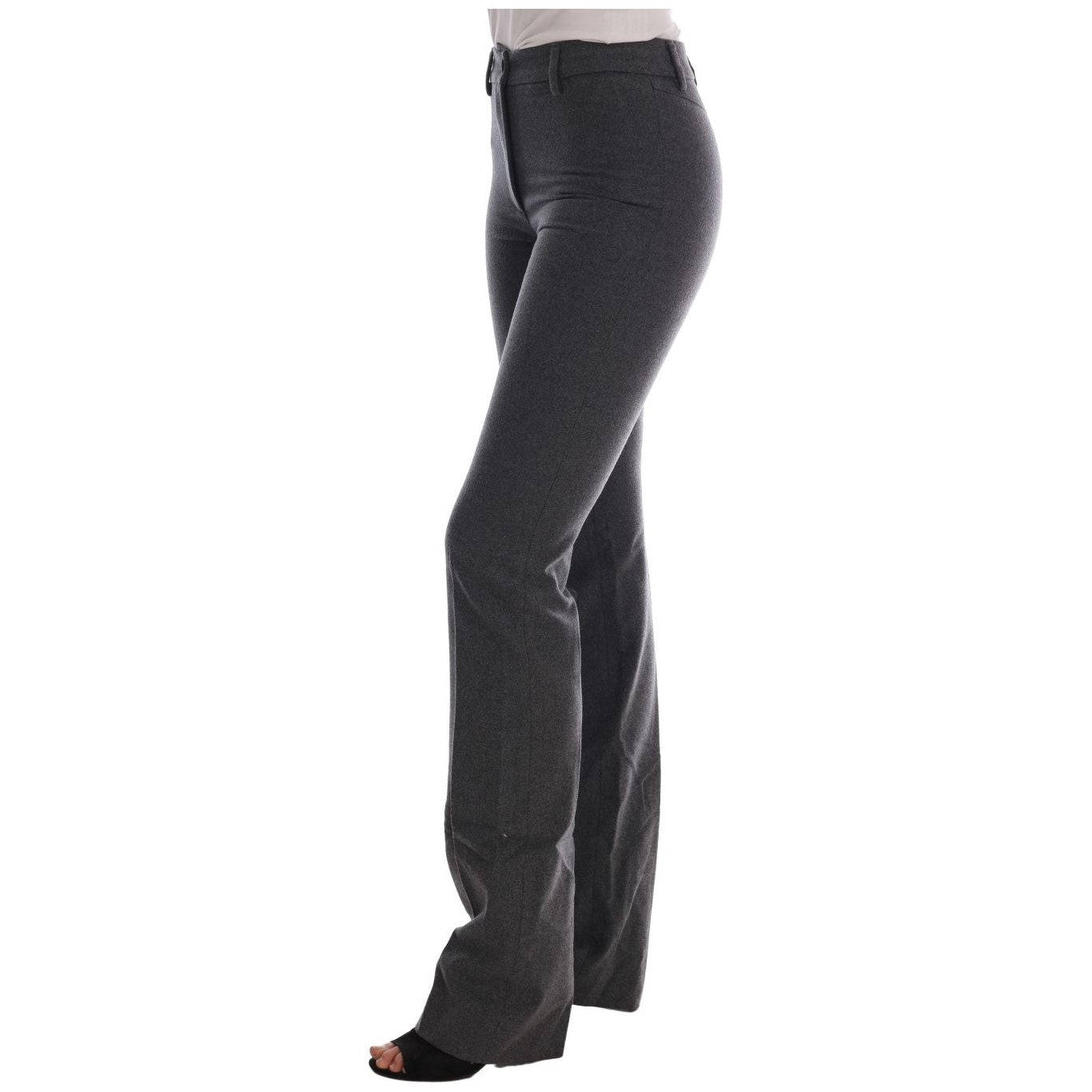 Ermanno Scervino Gray Wool Stretch Slim Pants