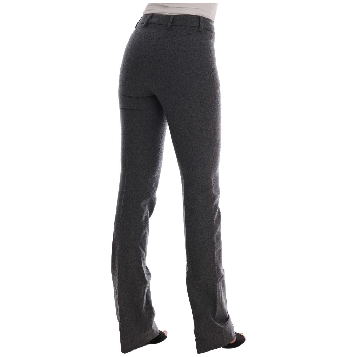 Ermanno Scervino Gray Wool Stretch Slim Pants