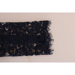 Dolce & Gabbana Blue Taormina Floral Lace Sheath Dress DR1309-1