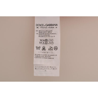 Dolce & Gabbana Red Silk Orange Vase Crystal Top