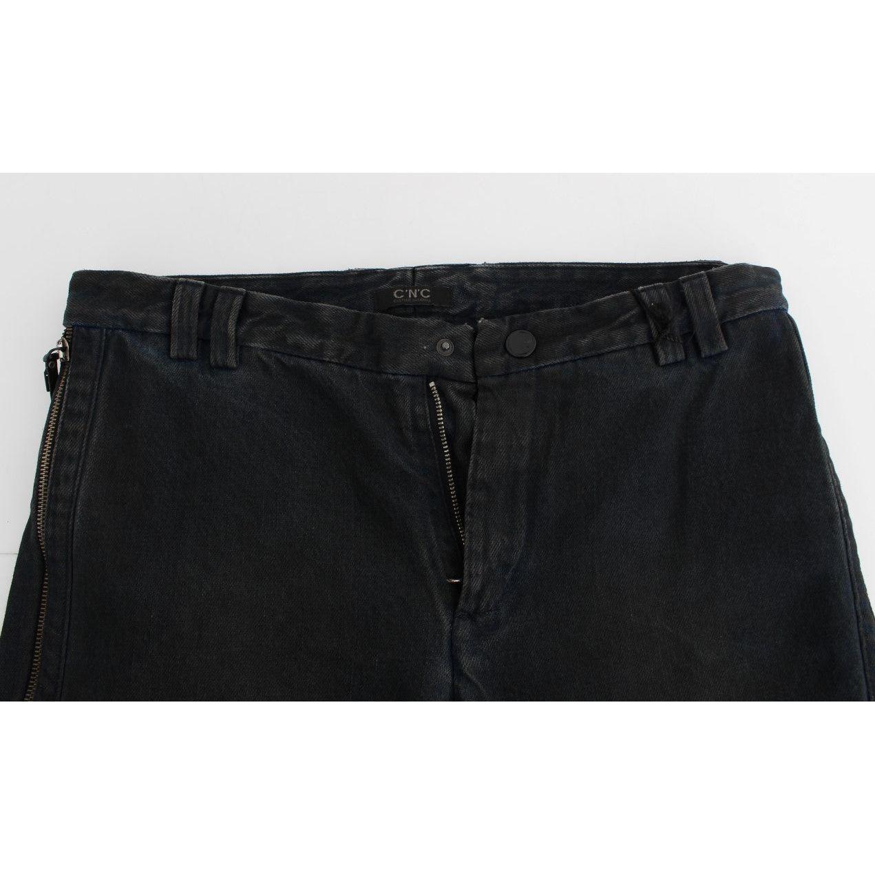 Costume National Blue Cotton Slim Pants Denim Jeans