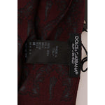 Dolce & Gabbana Bordeaux Silk Crown Chili Scarf MS2114