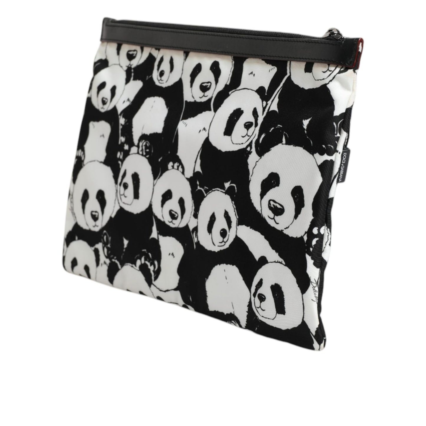 Dolce & Gabbana Black White Panda Pattern Clutch Pouch Bag