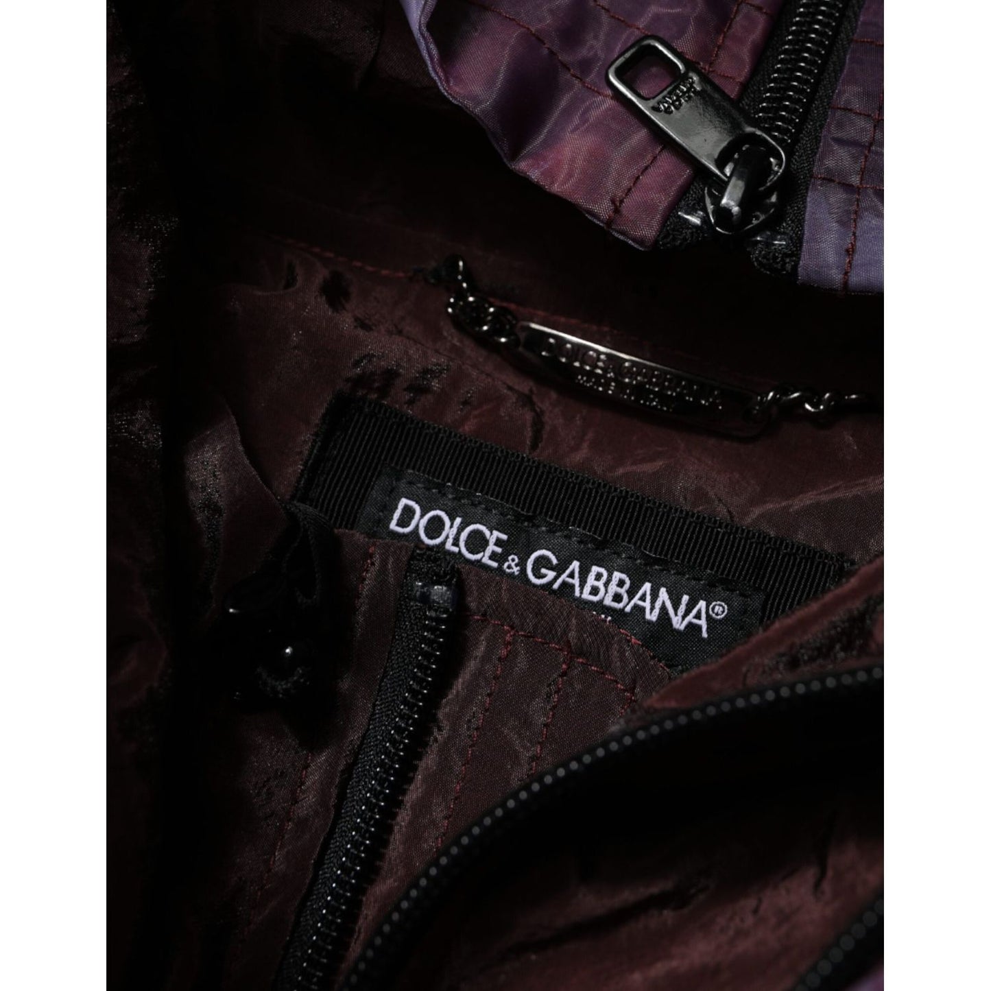 Dolce & Gabbana Purple Camouflage Hooded Men Blouson Jacket