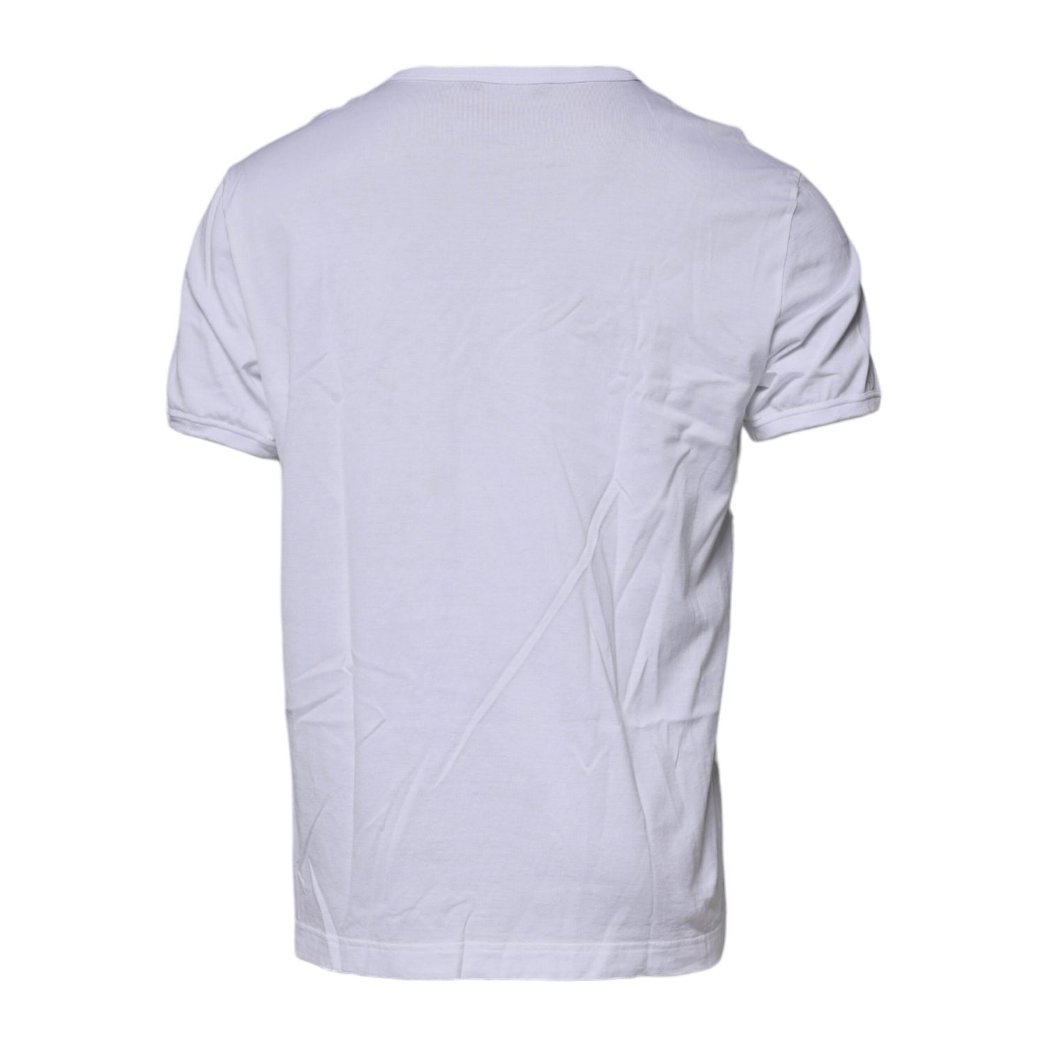 Dolce & Gabbana White DG Embroidery Cotton Crew Neck T-shirt