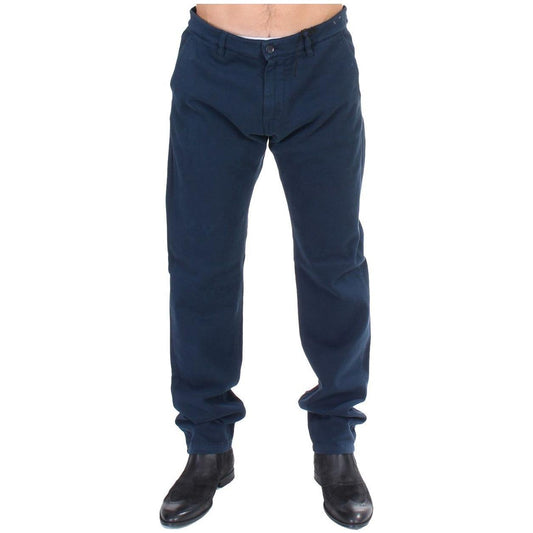 GF Ferre Blue Stretch Straight Fit Pants Chinos SIG11098-1