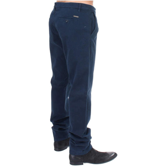 GF Ferre Blue Stretch Straight Fit Pants Chinos SIG11098-1