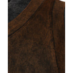 Dolce & Gabbana Brown Cotton Round Neck Sleeveless T-shirt TSH87482-52