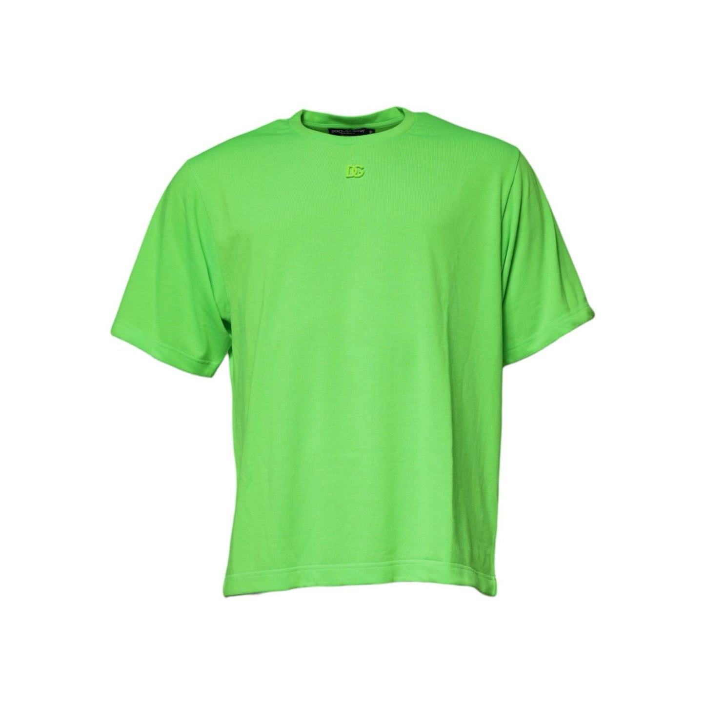 Dolce & Gabbana Green DG Logo Cotton Crew Neck T-shirt