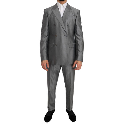 Dolce & Gabbana Black Stretch Crystal Bee Slim Fit Suit Suit