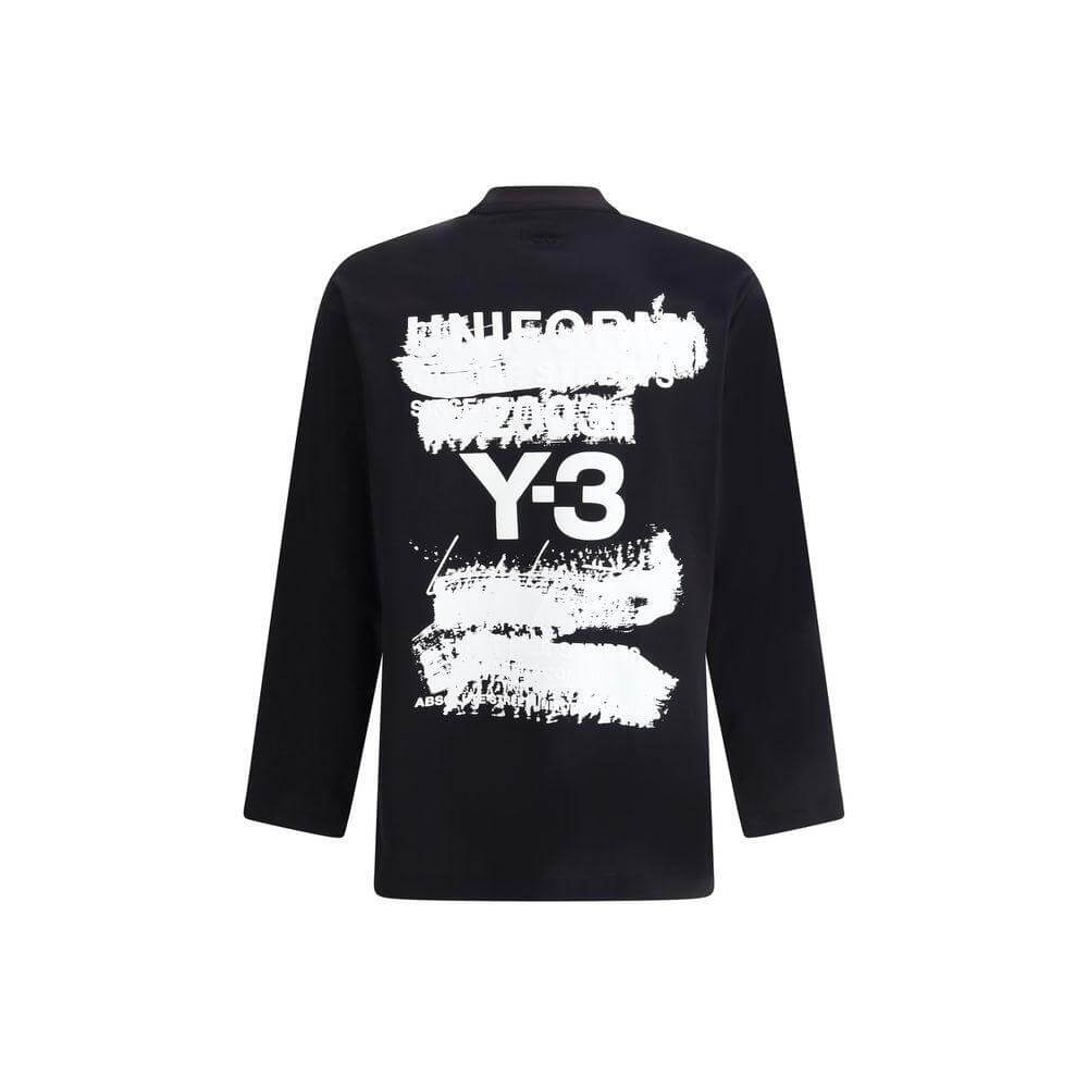Y-3 Long Sleeve Jersey whit maxi print Y-JN4880BLACK-S