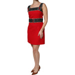 Dolce & Gabbana Red Wool Sleeveless A-line Flared Mini Dress DR281211-44