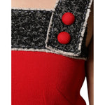 Dolce & Gabbana Red Wool Sleeveless A-line Flared Mini Dress DR281211-44