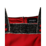 Dolce & Gabbana Red Wool Sleeveless A-line Flared Mini Dress DR281211-44