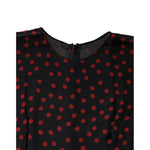 Dolce & Gabbana Black Red Polka Dot Silk Layered Midi Dress DR281255-40