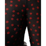 Dolce & Gabbana Black Red Polka Dot Silk Layered Midi Dress DR281255-40