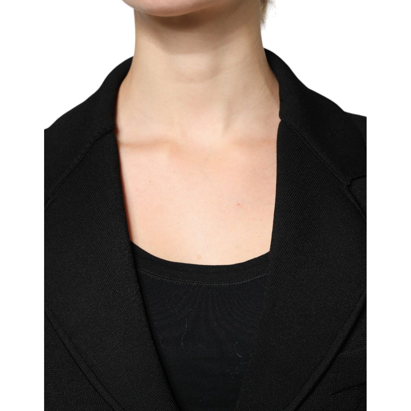 Dolce & Gabbana Black Viscose Single Breasted Blazer Jacket JKT41204-46