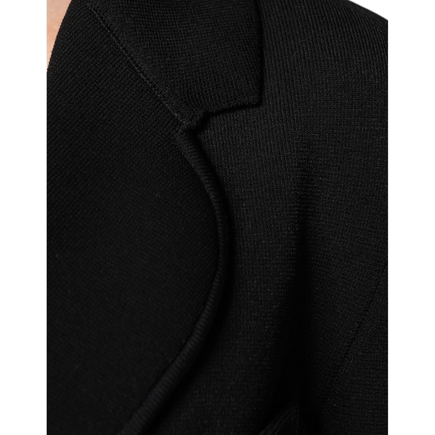 Dolce & Gabbana Black Viscose Single Breasted Blazer Jacket JKT41204-46