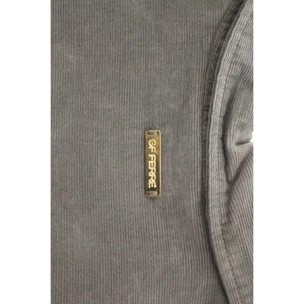 قميص رجالي كاجوال من القطن باللون الأخضر الأنيق من GF Ferre