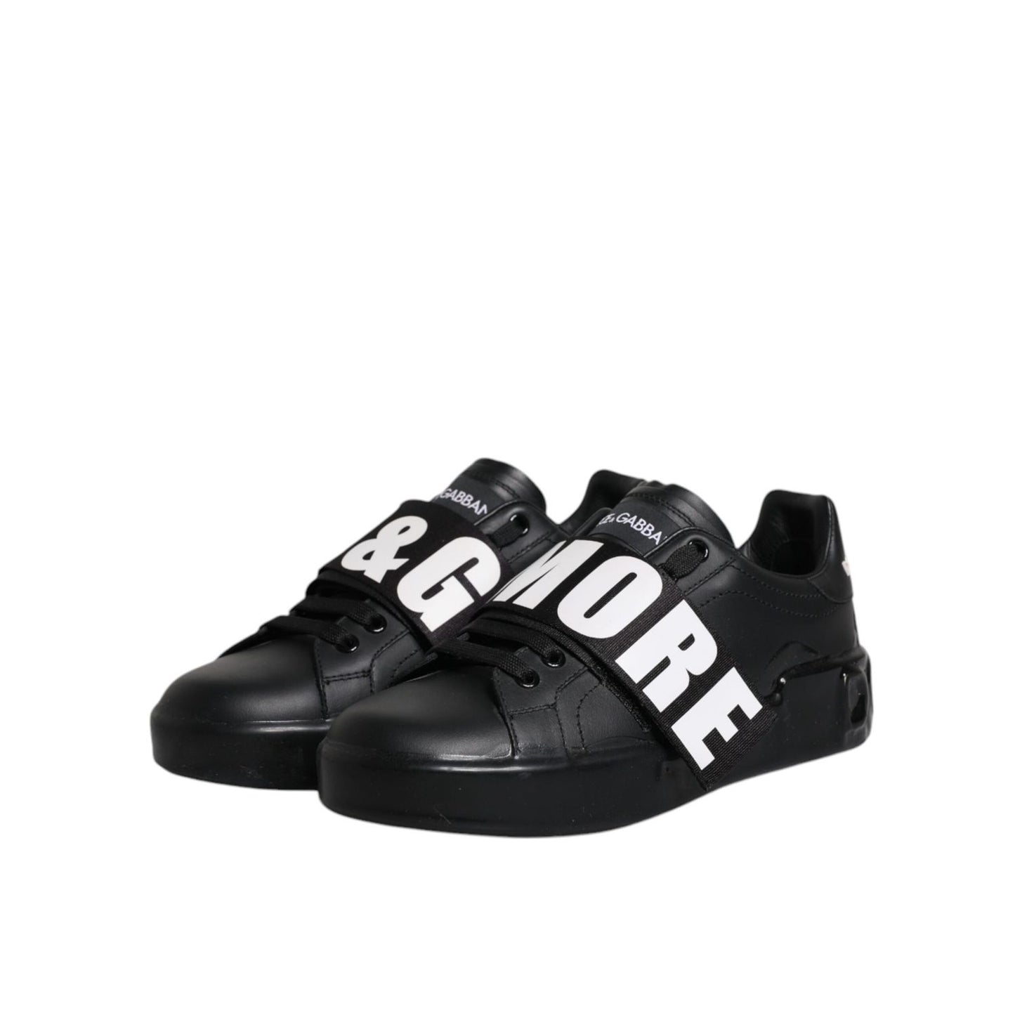 Dolce & Gabbana Black D&G AMORE Low Top Sneakers Shoes LA12259-37