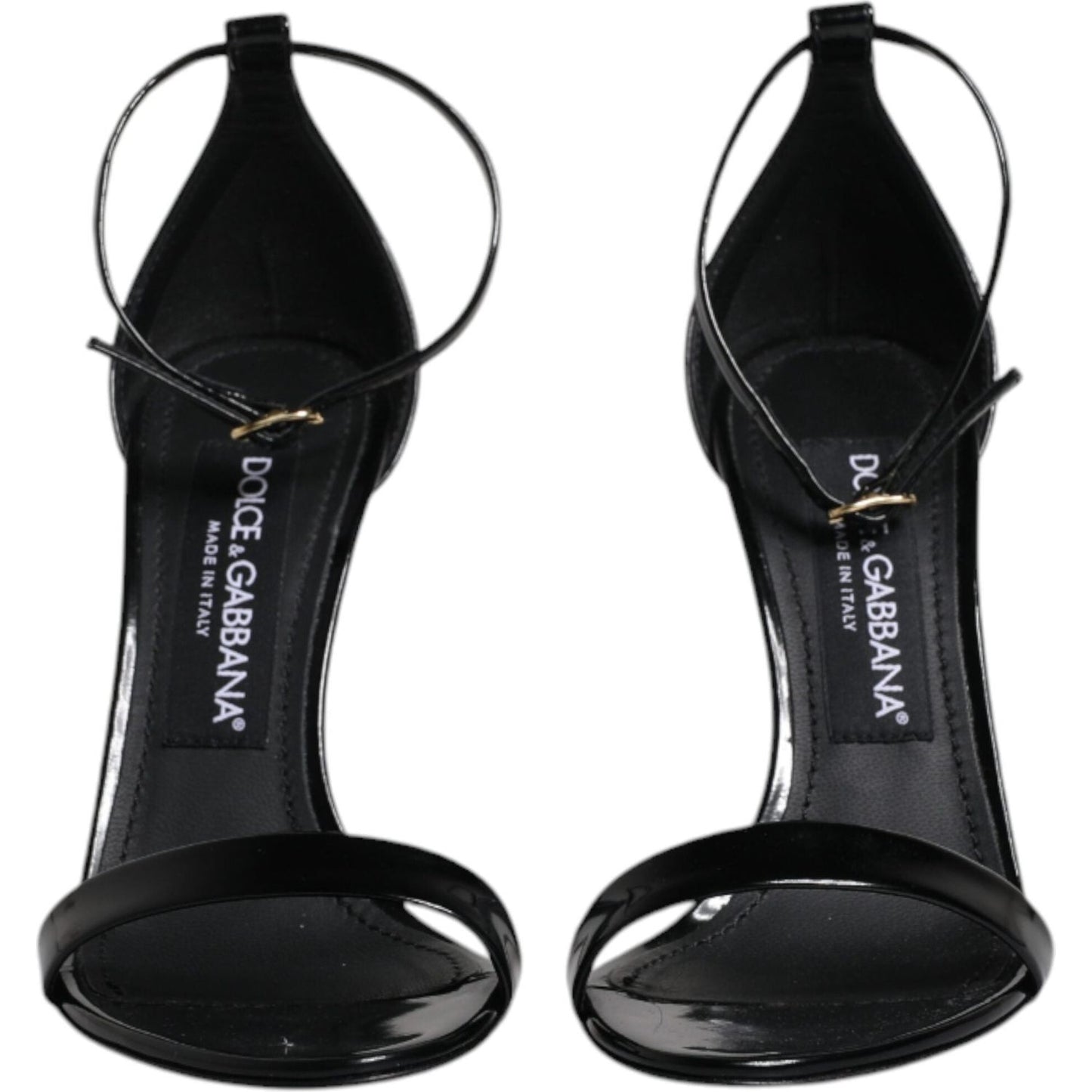 Dolce & Gabbana Black KEIRA Heels Ankle Strap Sandals Shoes