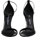 Dolce & Gabbana Black KEIRA Heels Ankle Strap Sandals Shoes