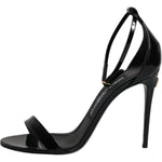 Dolce & Gabbana Black KEIRA Heels Ankle Strap Sandals Shoes
