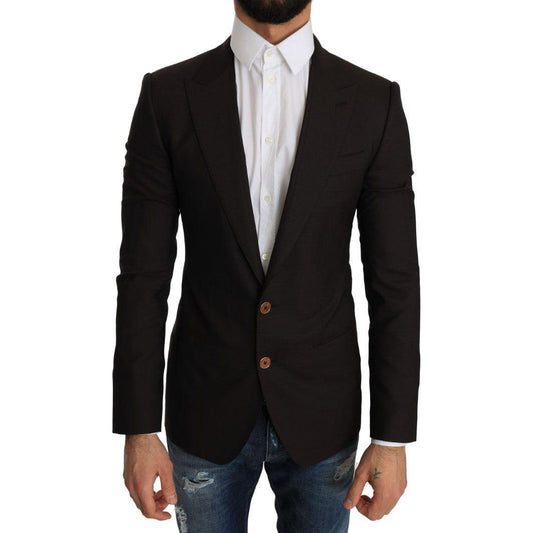 Dolce & Gabbana Brown Wool SICILIA Jacket Coat Blazer