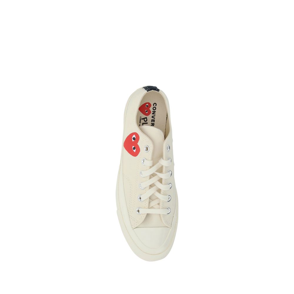 Comme Des Garçons Play x Converse White Rubber Low Top Sneakers